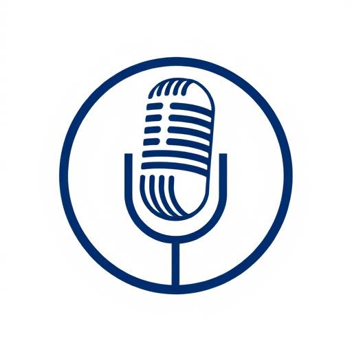 Logotipo da Vozes do Brasil: um microfone estilizado dentro de um c√≠rculo